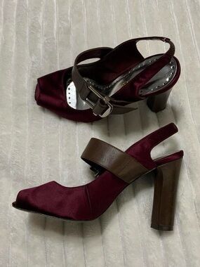 Y2K Slingback Mary Jane Heels Sz 7.5